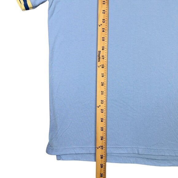LRG Polo Shirt Mens M Light Blue Cream Short Sleeve Preppy Lifted Research Group - Picture 6 of 9